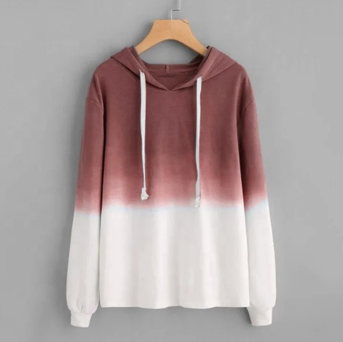 Aselnn Women Sweatshirts Pullover Cewneck Warm Tops Ariana Grande Sweatshirt Tie dyeing Gradient Hoodie Jumper