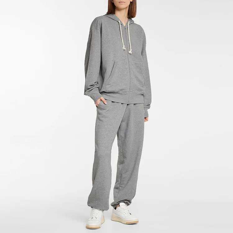 wholesale women private label sweatsuit unisex jogger tracksuit designers custom logo loose fit sportswear set training wear