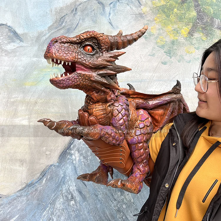 Lifelike Cute Baby Dragon Puppet Dinosaur Baby Hand Puppet On Sale