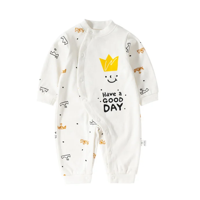 
High Quality Organic Cotton Long Sleeve Baby Romper Baby Jumpsuit For Spring And Autumn 