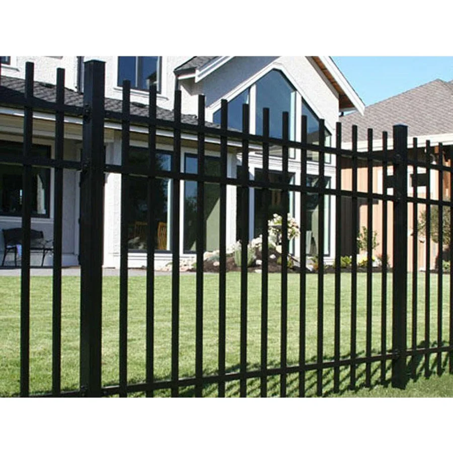 Modern Metal Picket Garden Fence Aluminum Security Fencing Panel  Black Ornamental Decorative Aluminum Fence Panels
