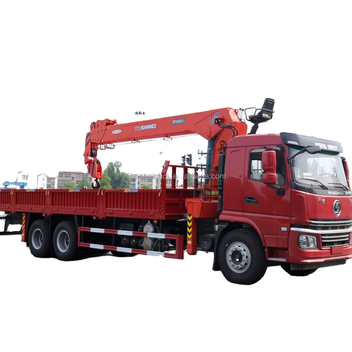 hot sale 6x4 truck with Shenbai 10 ton hydraulic telescopic boom crane