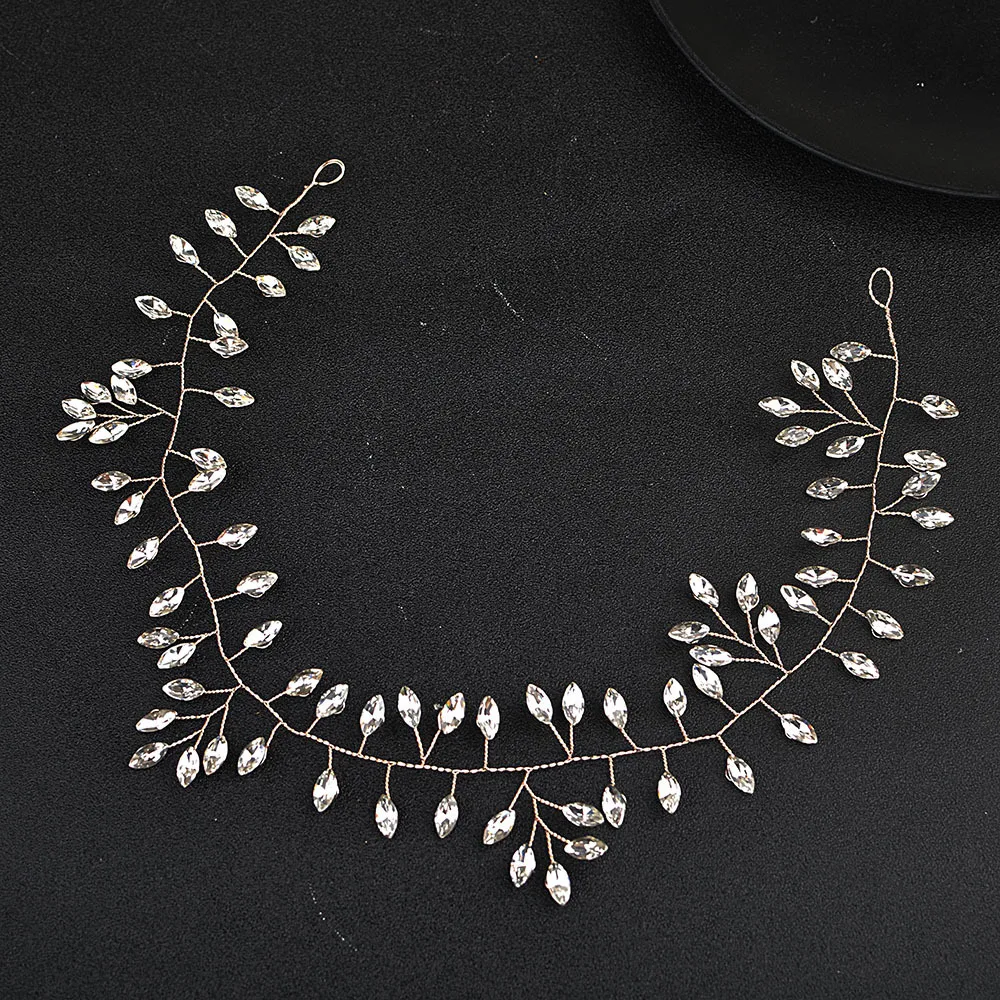 handmade rhinestone crystal Bridal Hair Vine for bride wedding accessories women jewelry