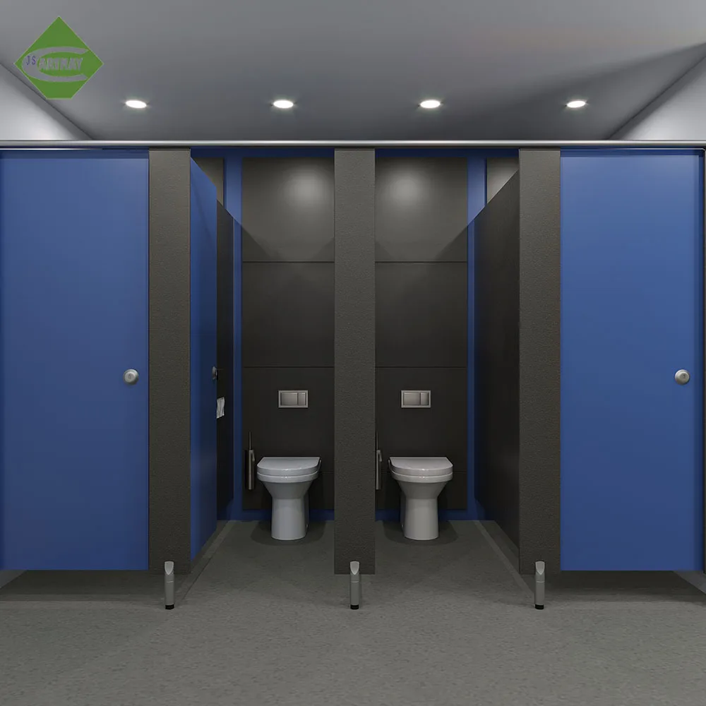 Commercial Phenolic Core Shower Partitions Restroom Partition Toilet Cubicles Stalls Hpl Panel Public Toilet Divider Wall