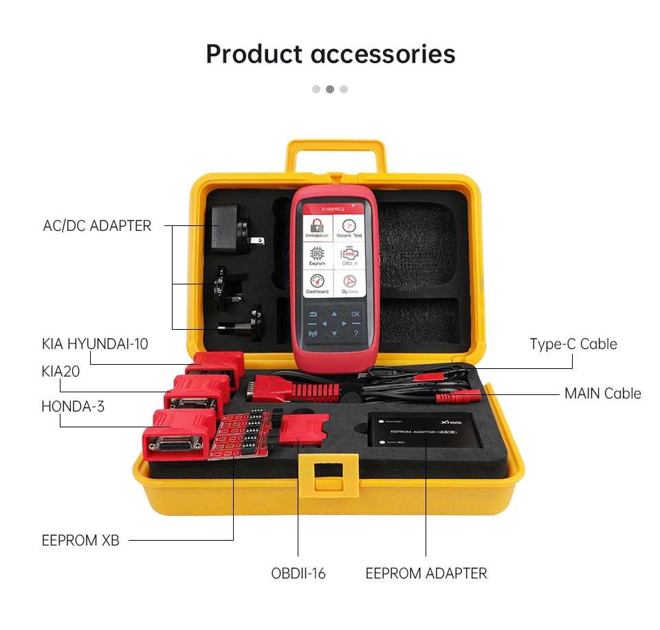 Xtool X100 Pro2 Auto Key Programmer Reset ECM & Immobilizer X100 PRO 2 OBD2 Diagnostic Scanner with EEPROM Adapter