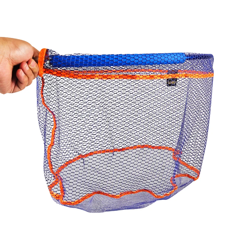 48*40*27cm Fishing Landing Net Head Blue Fishing Nets Aluminum Alloy Head Ring Nylon Mesh For Fly Fishing