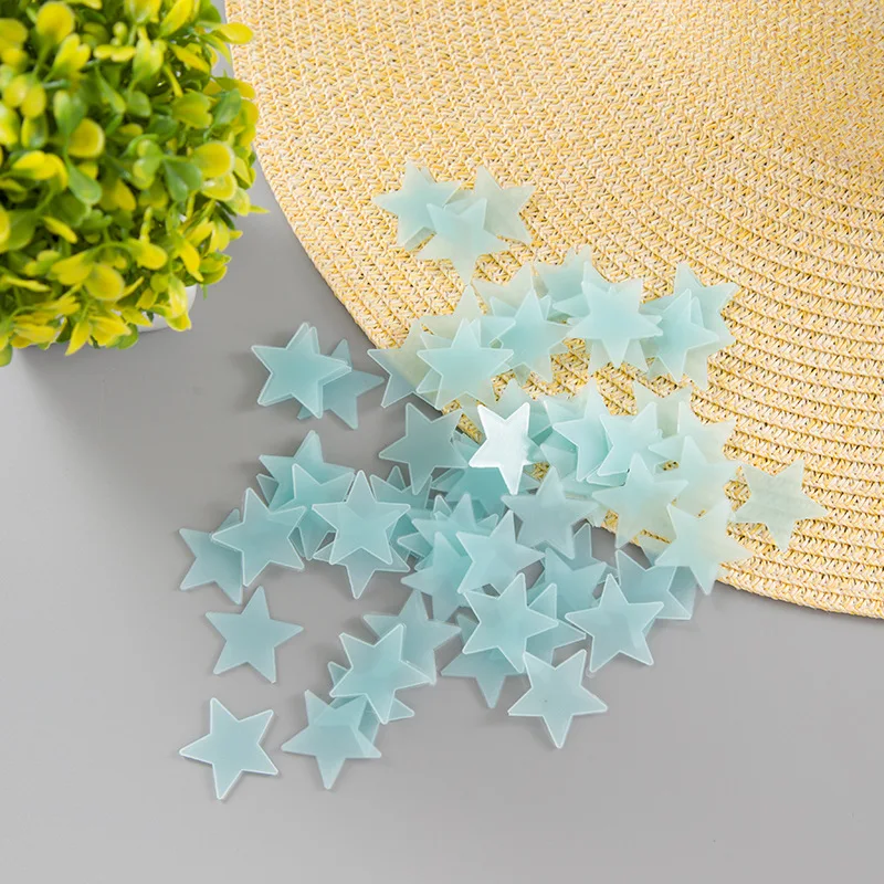 
100pcs Glow In The Dark Stars Glow Wall Stickers Stars Luminous luminous glow sticker 