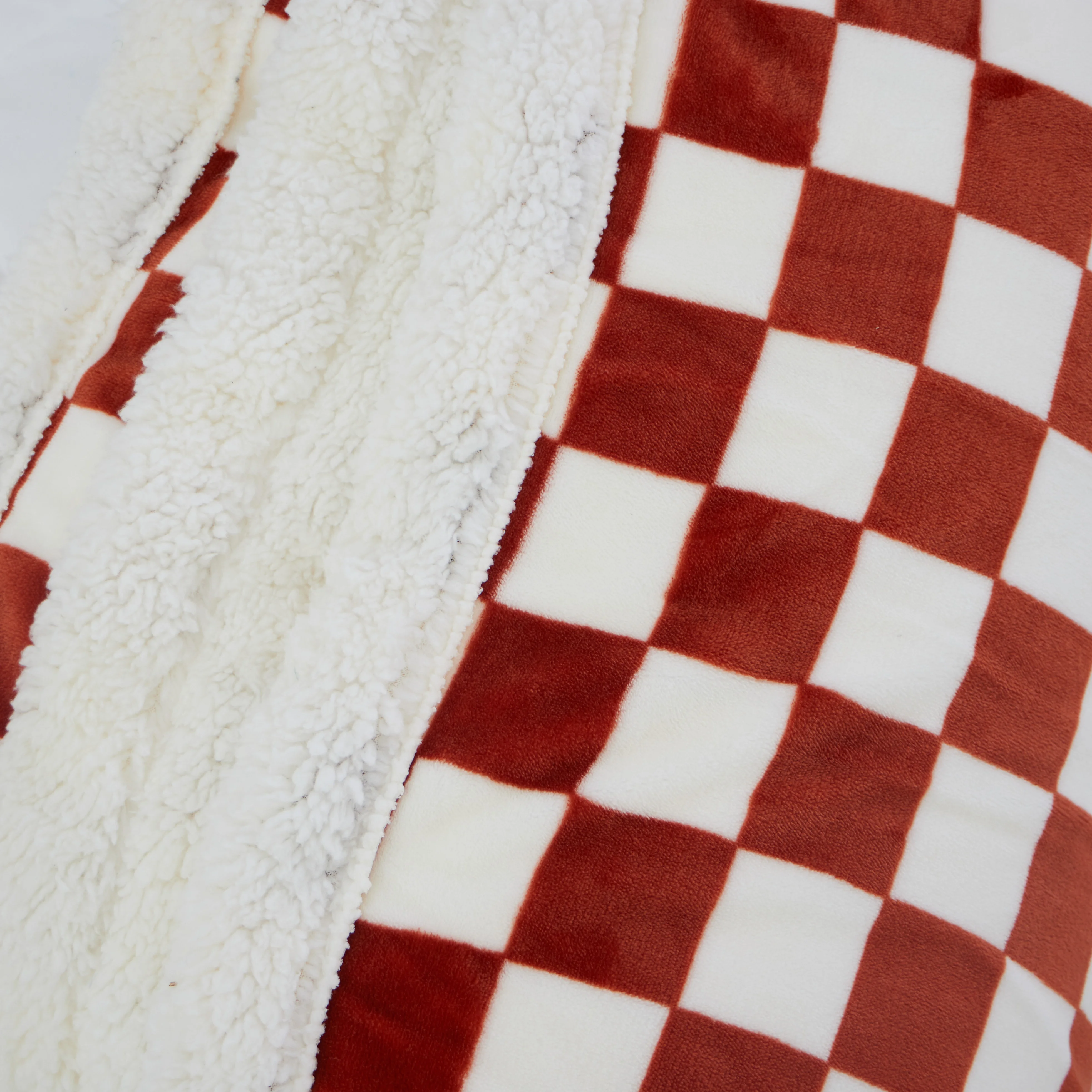 custom printed checkered blanket Nordic Fluffy Throw Warming Checkerboard Blanket Super Soft Flannel Sherpa Blankets