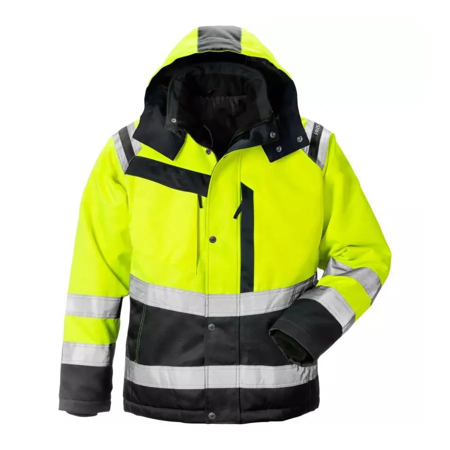 Work Wear Traffic Highway Work Cloths Hi Viz Cold Resistant Construction Clothing Light Reflecting Worker Jacket