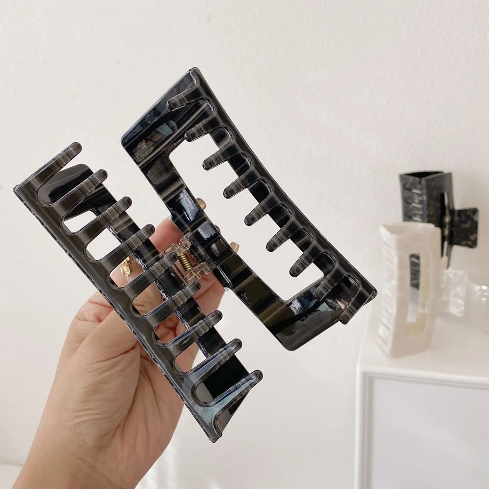 13.5CM XXXL Luxury Extra Large Cellulose Acetate Claw Clip Oversized Mega White Shell Hair Claw Camp Hairgrip Clips