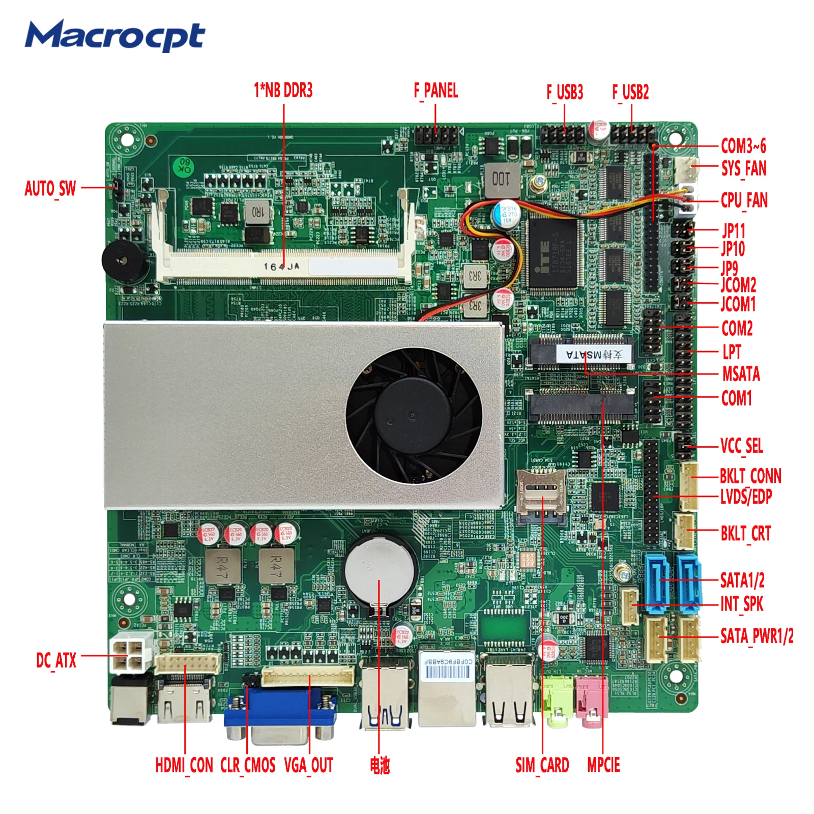 Материнская плата для ПК, стандартный интерфейс жесткого диска SATA3.0, максимальная скорость передачи данных 6,0 Gbps h610 материнская плата