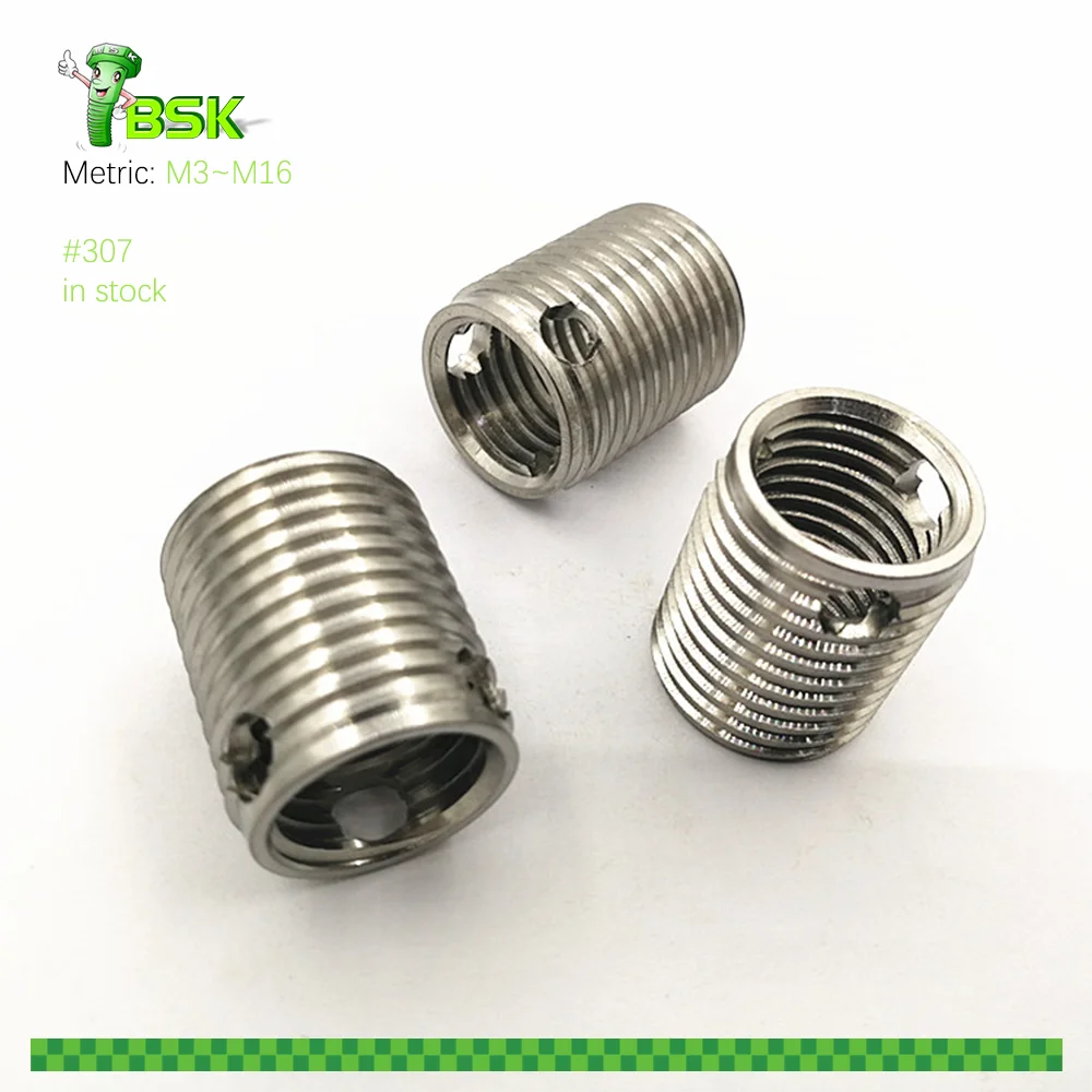Type 307 308  Stainless Steel M3 to M16 Three-Hole Self-Tapping Inner Threaded Insert