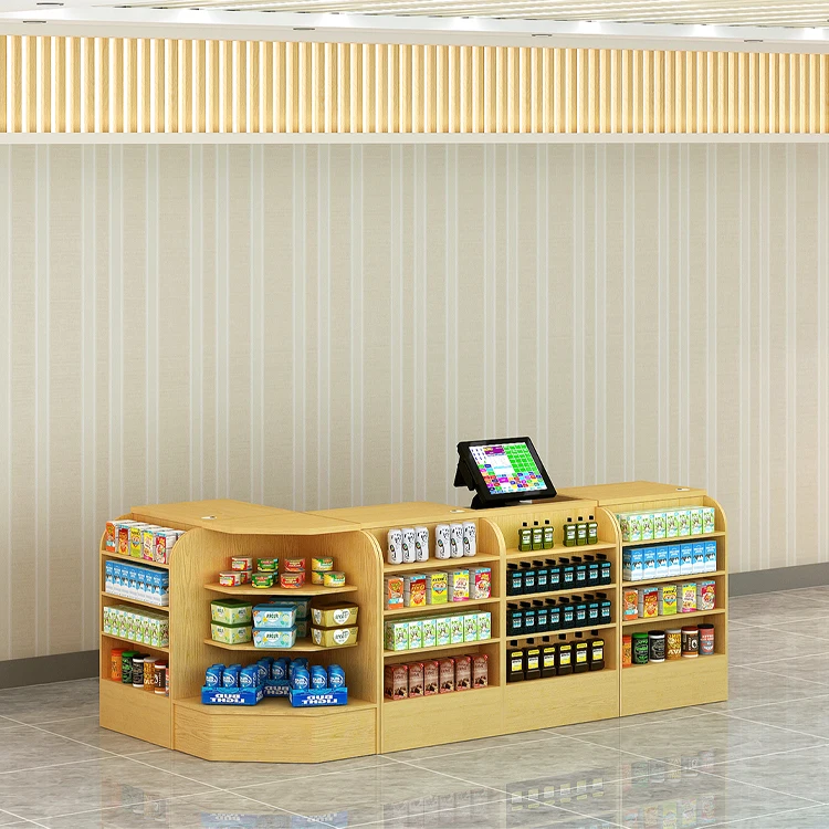 Store Interior Design Modern Store Wooden Cash Counter Design Checkout Counters