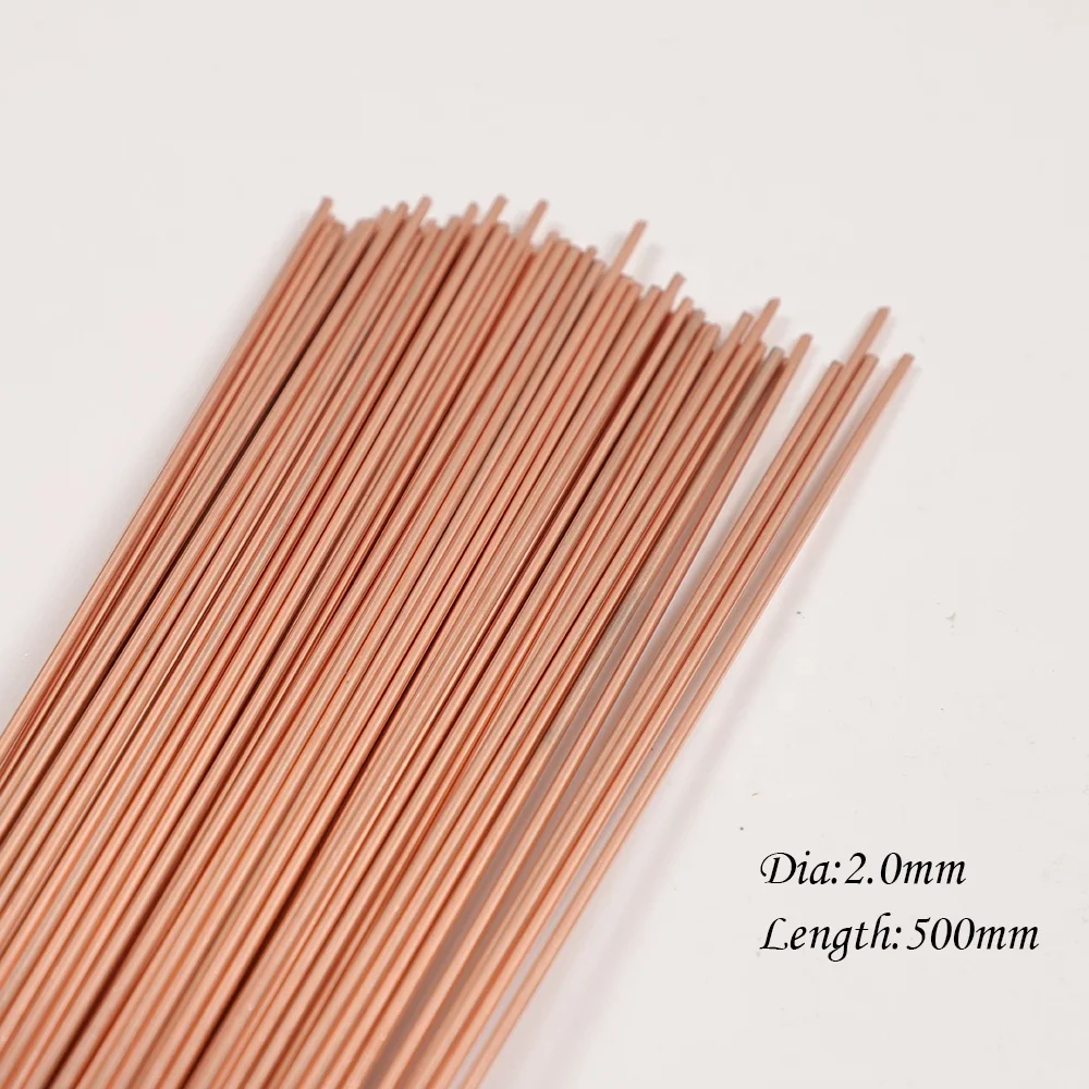 Manufacturer 1/1.5/2/2.5/3mm 50cm Brass Welding Rod Phosphorus Copper Electrode Welding Wire Soldering Rod Bronze No Need Solder