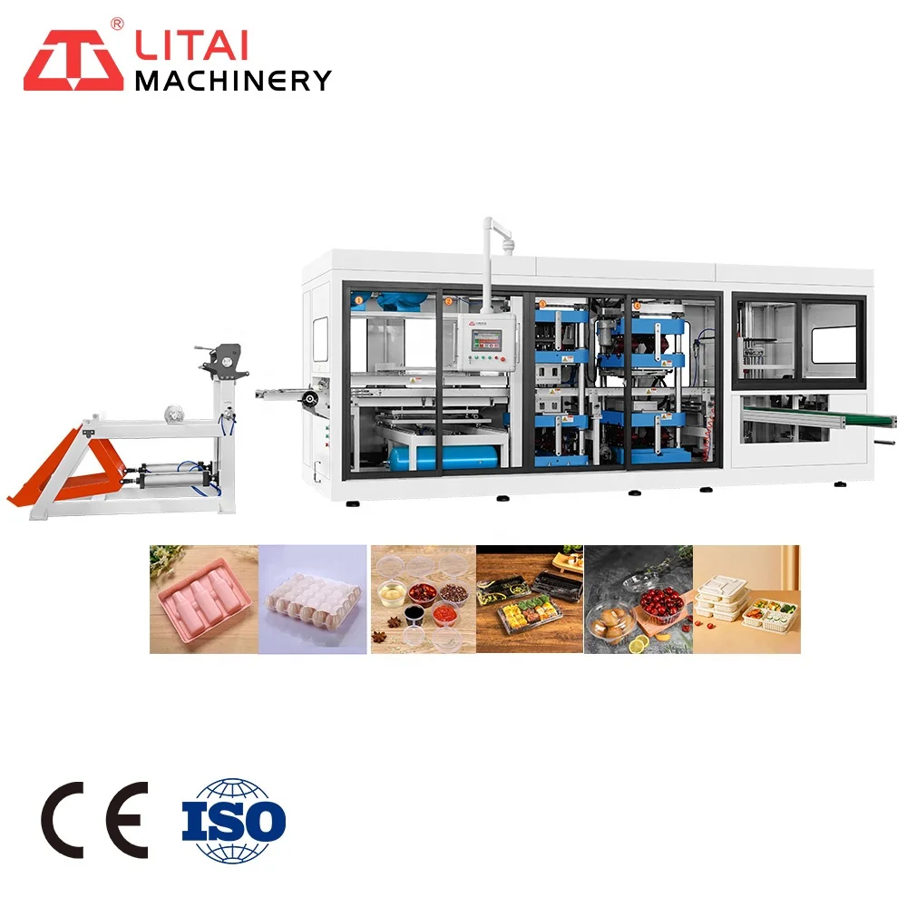 Fully Automatic Servo Drive System Plastic Cup Lid Thermoforming Machine
