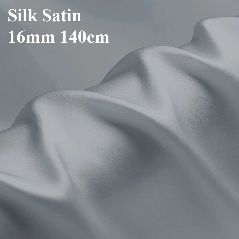 wholesale 100% pure silk fabric 16mm plain dyed charmeuse silk satin fabric for long silk satin kimono robes nightgowns