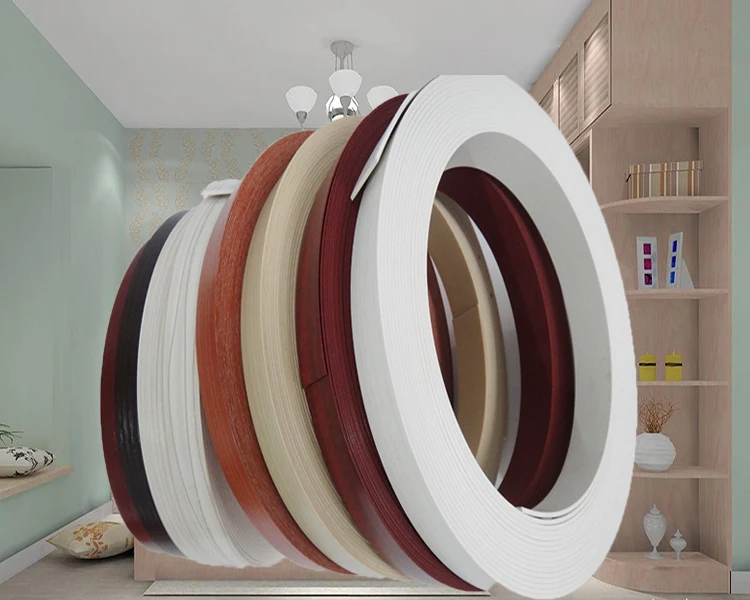 wood grain flexible edging tape pvc edge banding strips for furniture
