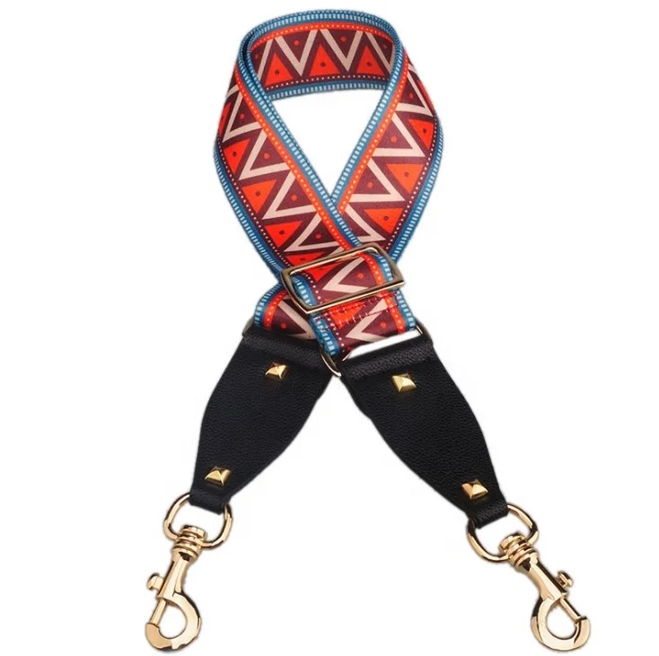 high quality adjustable shoulder bag strap fashionable colorful ribbon  guitar straps for handbags
