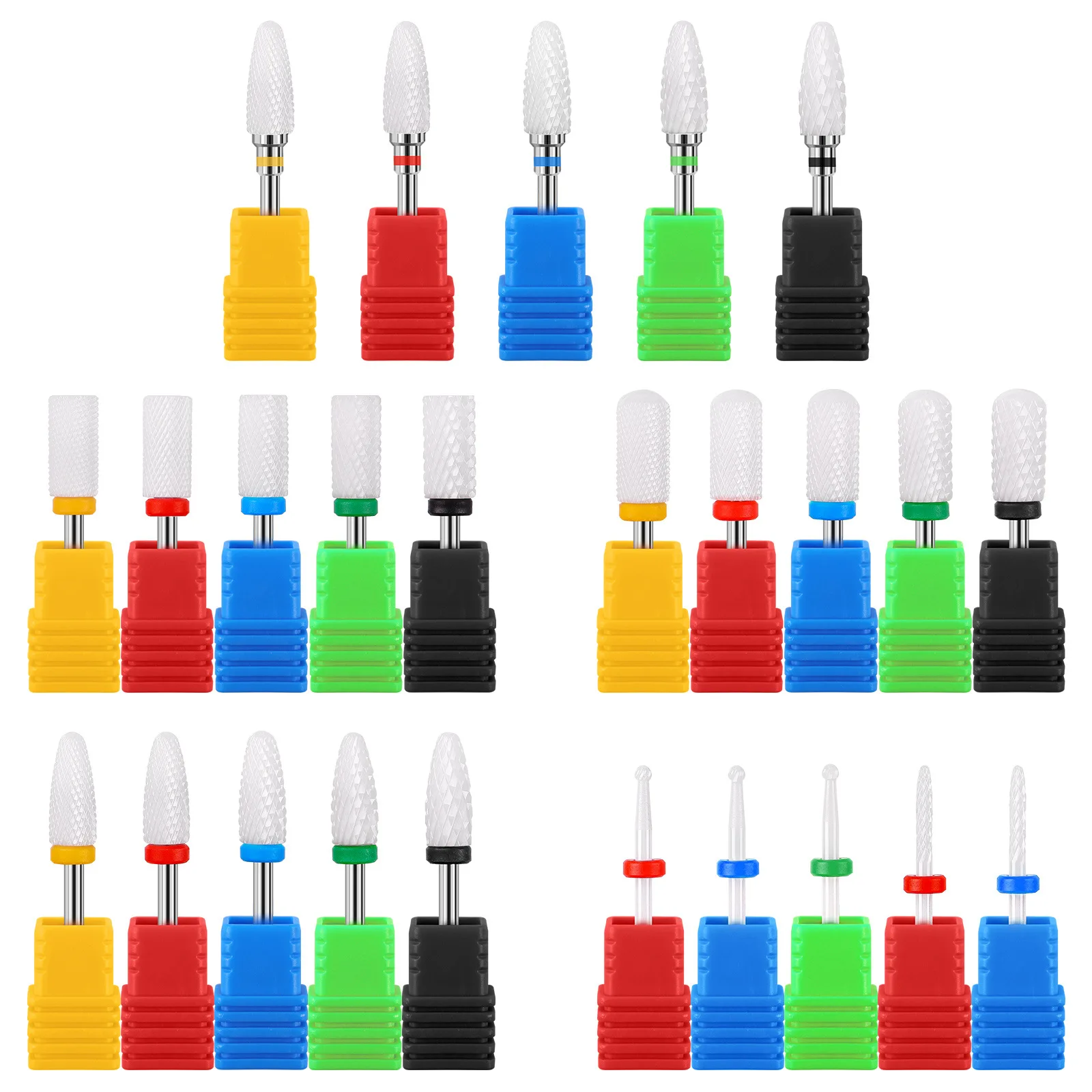 Ceramic Milling Cutter Nail Drill Bit Electric Manicure Drills Pedicure Mill Bits Machine Files Nail Art Tools Equipment