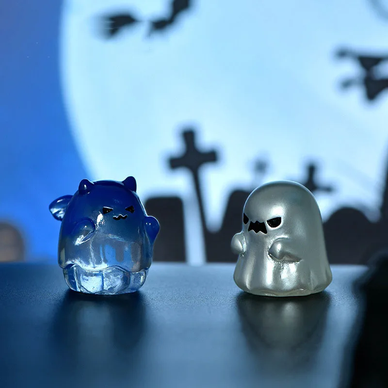 Миниатюрные аксессуары Скелет Призрак Группа Террариум игрушки DIY принадлежности Хэллоуин Тыква смолы статуэтки декор для очарования