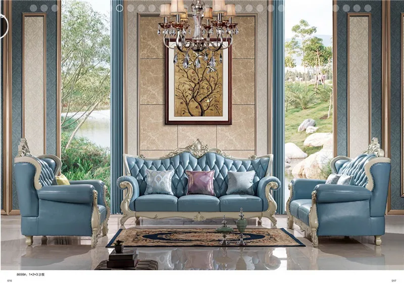 Классический набор диванов Chesterfield, деревянная резьба, кожаная мебель для гостиной, античный диван