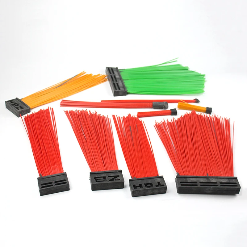Customized Yellow Nylon Side Broom For Rotating Forklift Sweeper Brush