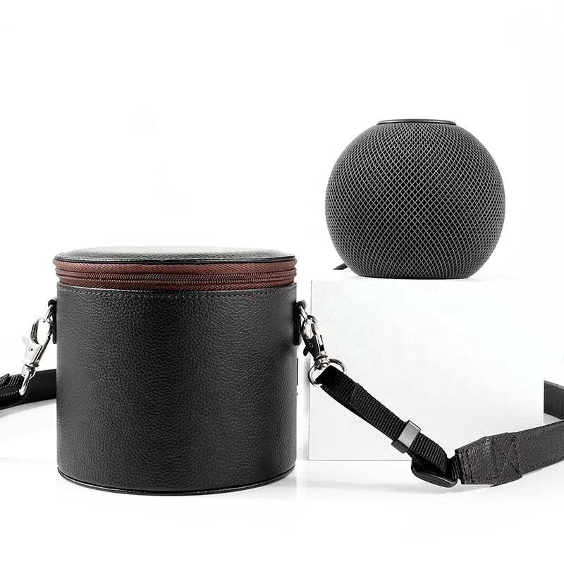 
Easy Carrying PU leather Protective Pouch Bag Case for for Apple Speaker HomePod Mini 
