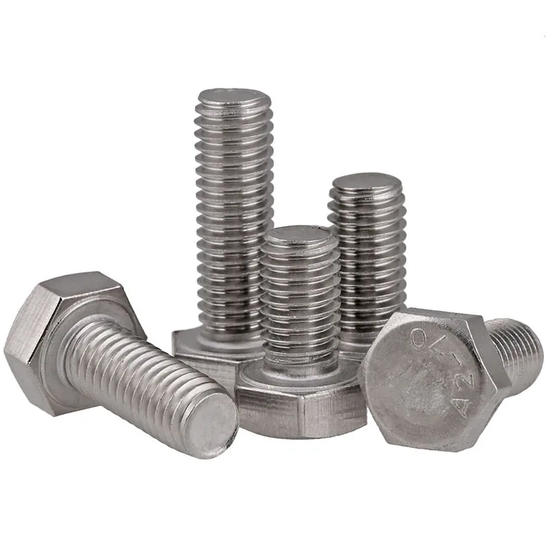 304 316 Stainless Steel ANSI/ASME B18.2.1 Half Full Thread Inch Hex Cap Screw Hexagon Head Bolt 10#-32 1/4-20 1/2-13 3/4-10