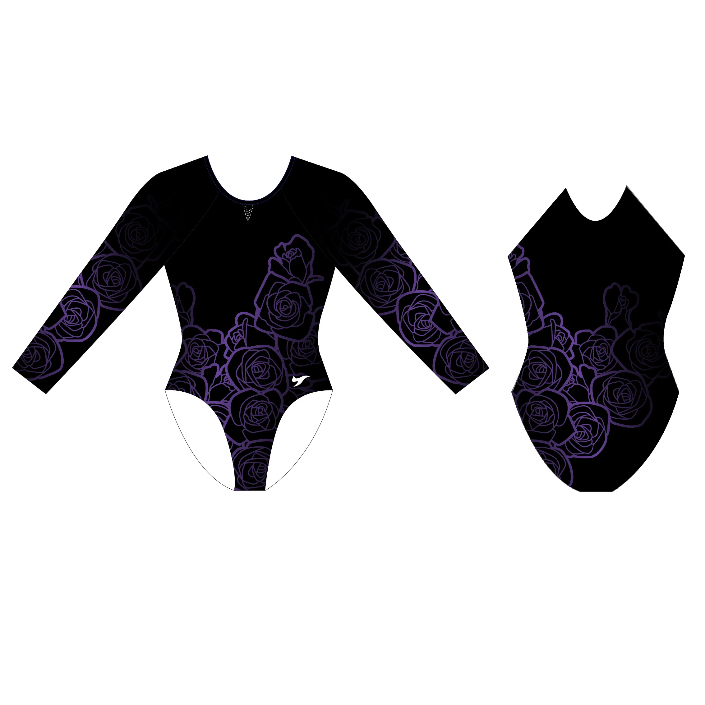 Wholesale Newest Youth Gymnastic Sublimation Polyester Spandex Leotard Custom Rhythmic Gymnastics Leotard