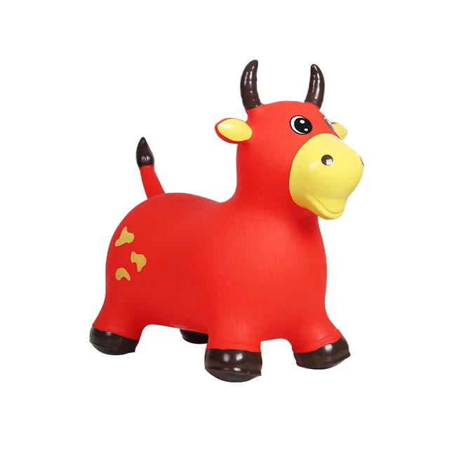 Indoor inflatable farm animal red bull toy bouncers