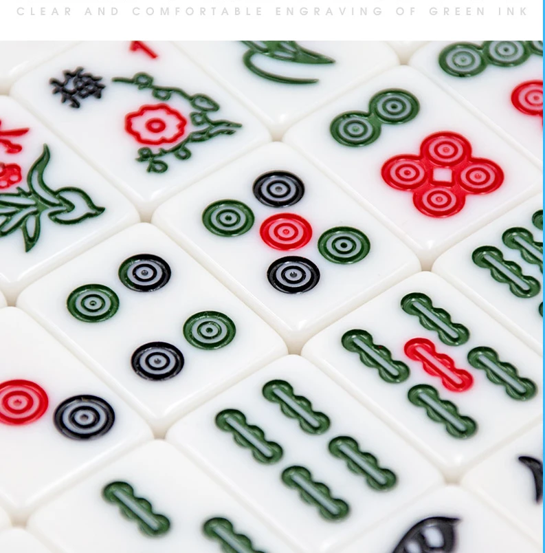 
Mini mahjong set small traveling hand rub hand play dormitory mahjong set 24MM small mahjong set 