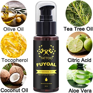 Custom Private Label Tattoo Aftercare Kit for Body Art Includes Brightener Soap Gel and Lotion Balm Cream