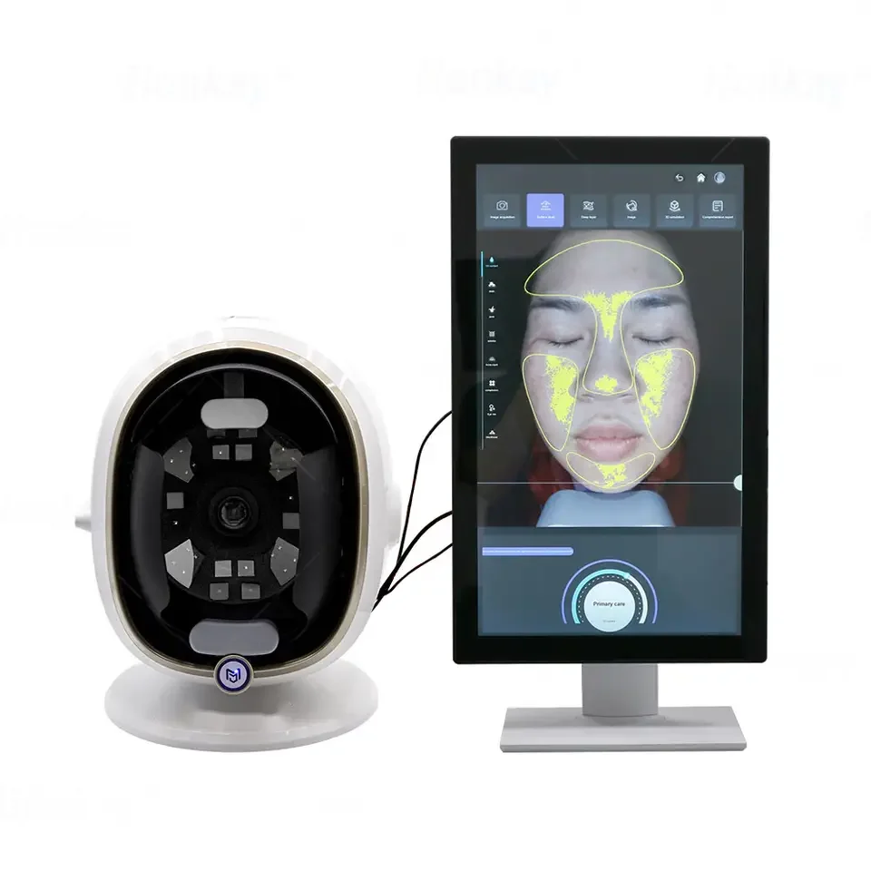 hot sale products 21.5 inch pad 3d magic facial face hair skin analyzer mirror skin analysis machine for analyze skin problems