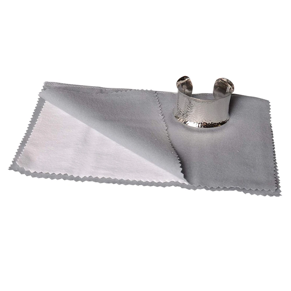 Custom Logo Printed High Quality four layers cleaning cloth for jewelry silver