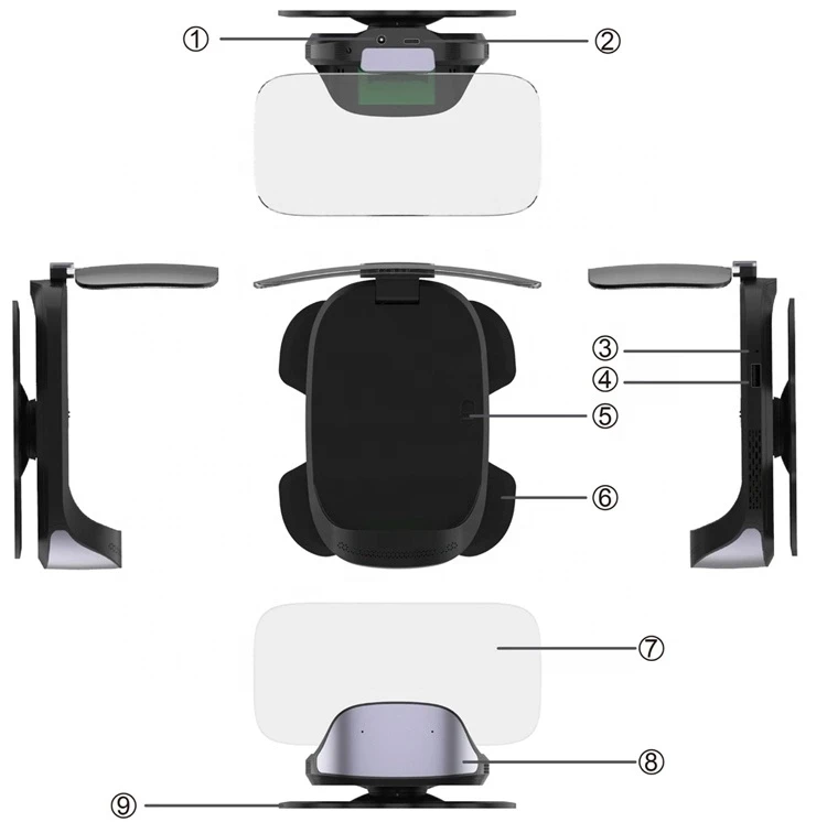 
 Высокое качество пользовательских головных уборов мобильного выставочного стенда Многофункциональный HUD проектор для автомобиля  