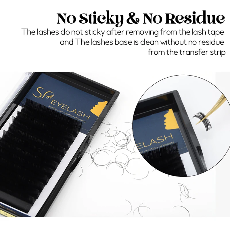 Individual volume eyelash extension 5-25mm length soft private label mink lashes las extension supplies