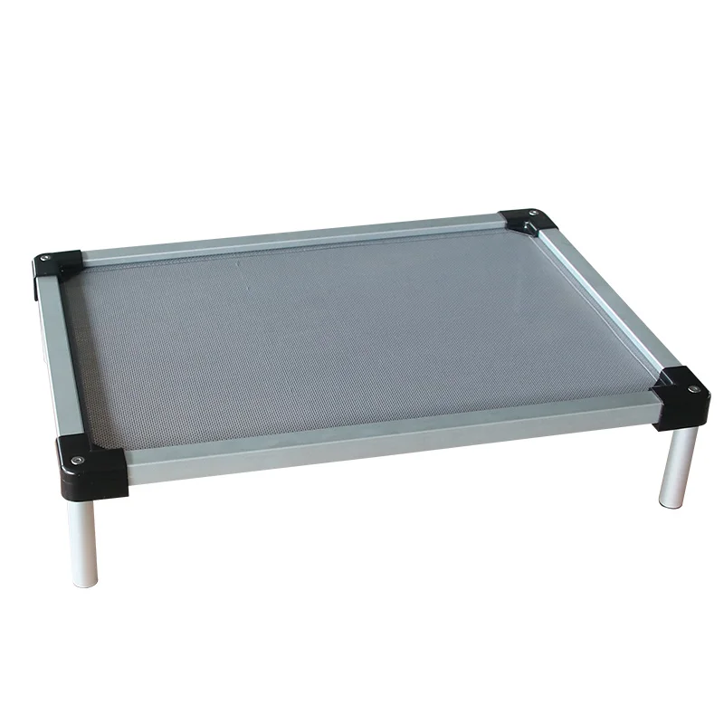 Best seller square design waterproof Aluminum Teslin Mesh travel elevated pet beds