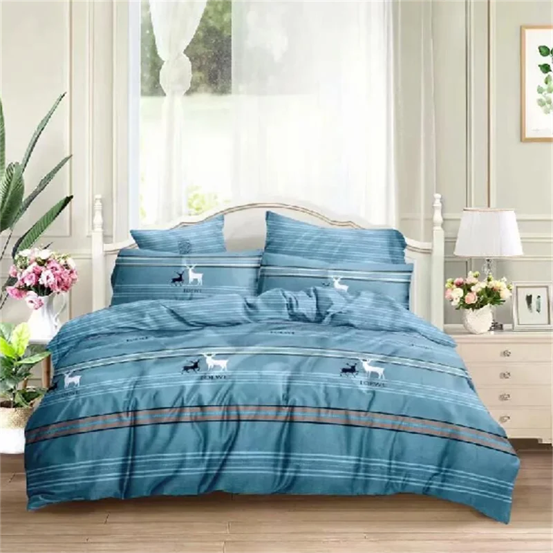 Cute mountain design print bedsheet material 100 polyester microfiber polyester woven fabric