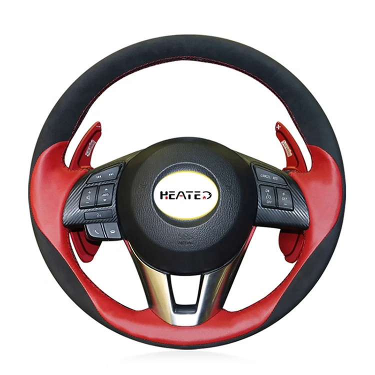 Steering Wheel Cover for Mazda 3 Axela Mazda 6 Atenza Mazda 2 CX-3 CX-5 Scion iA 2016(Genuine Leather) wholesale price for you