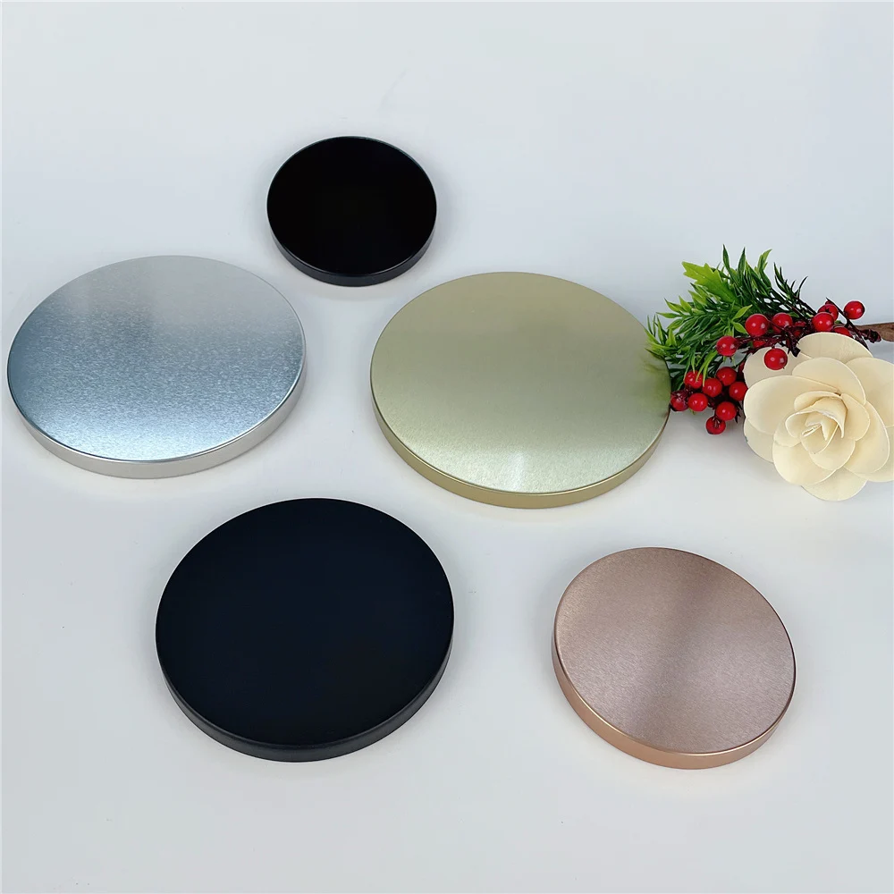 
2021 NEW Matte Black Gold Silver Rose Gold Metal lids for candle jar candle vessel 