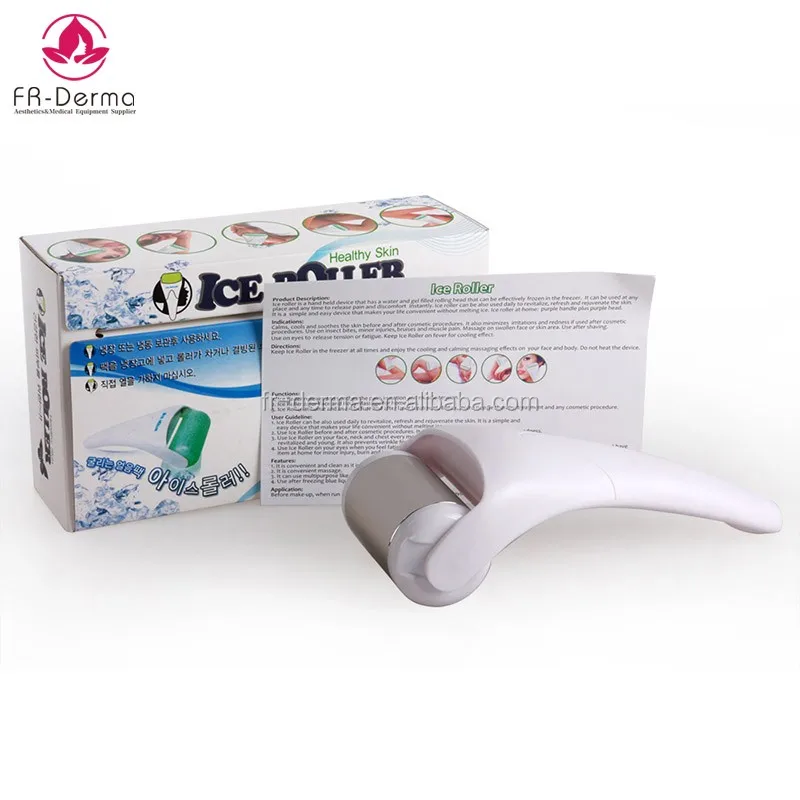 Beauty personal care equipment derma rolling system ice roller with metal head for face
