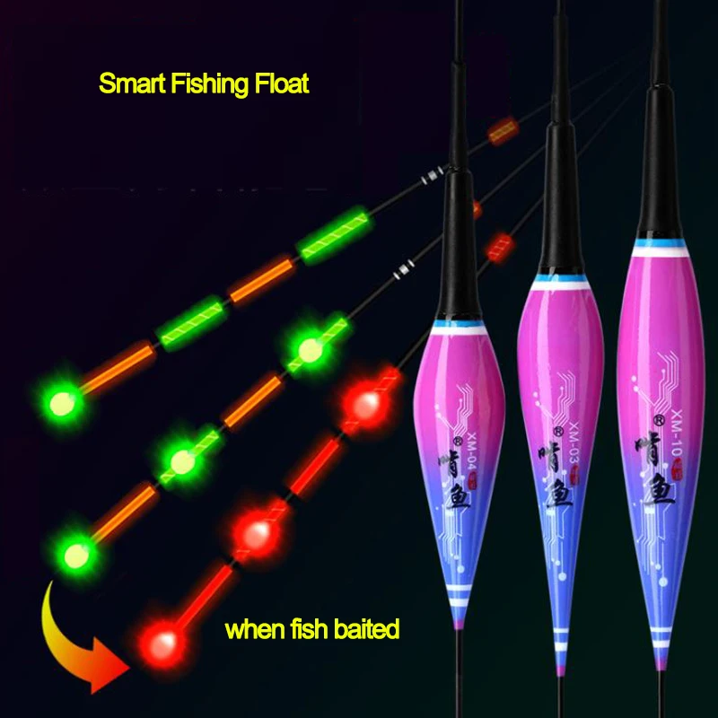 Smart Fishing Float LED Float Glowing Float Fish Bite Automatic Color Change