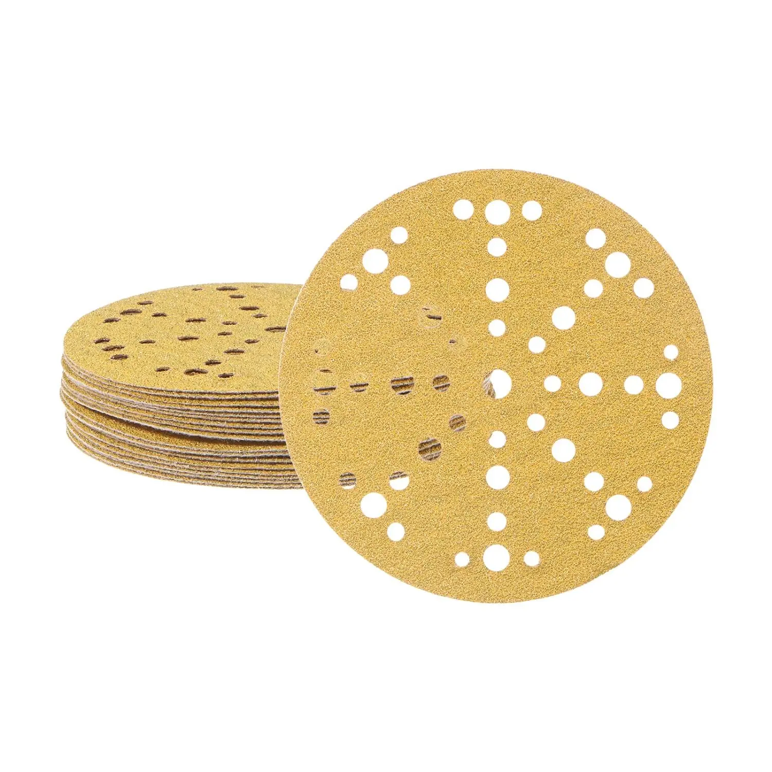 Porous 6 inch Round Gold Sand Paper Abrasive Sanding Disc for FESTOOL Sander