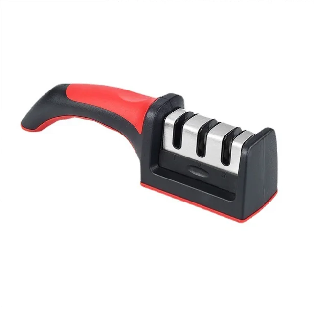 Professional Mini Manual Stainless Steel model 3 Stages Non slip Rubber handle Knife Sharpener