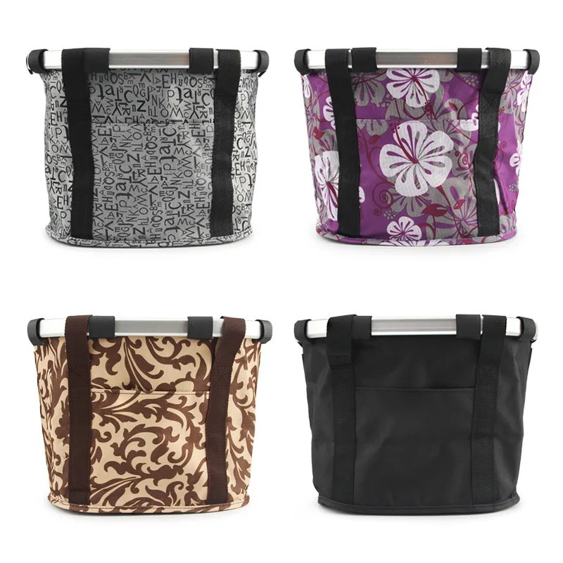 Hot Selling Folding Small Removable Bicycle Front Basket Bike Cycling Bag