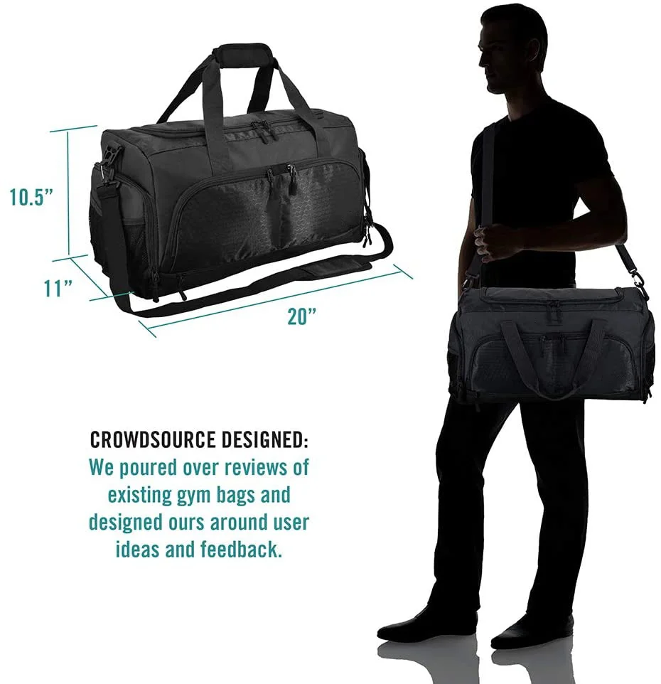 Wholesale Custom Large Capacity Foldable Waterproof Travel Sports Gym Duffel Garment Suit Bag