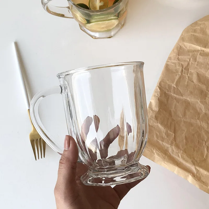 BCnmviku Large Insulated Coffee Cups Premium Barium Crown Glass Cup For Tea Latte Espresso Juice Water Christmas New Year Gift