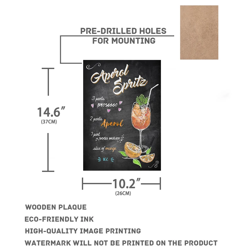 Classic Home Decoration Fruit Juice Restaurant Wall Decoration Wood Painting