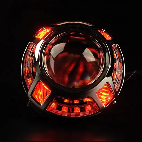 
bixenon projector lens shrouds mask cover for Panamera with angel eyes LED halo ring 