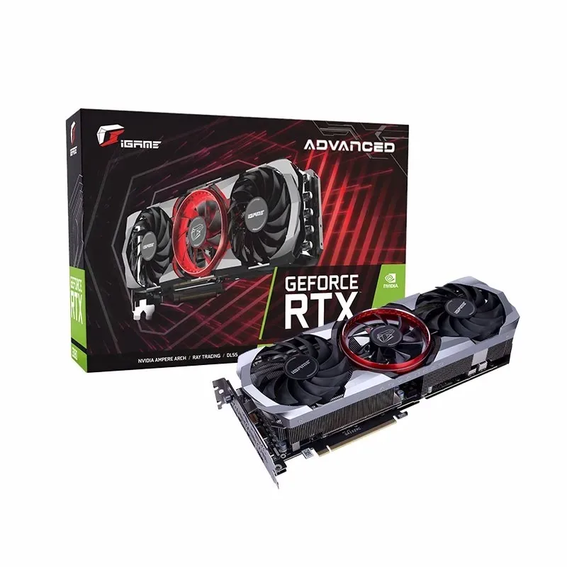 Игровая графическая карта Colorful iGame GeForce RTX 3080 Advanced OC 10G LHR, 10 Гб GDDR6X, 320 бит в наличии